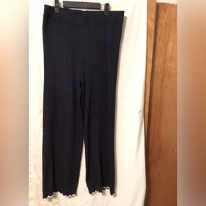 NANETTE LEPORE KNITTED PANTS WITH SCALLOPED HEM SZ L